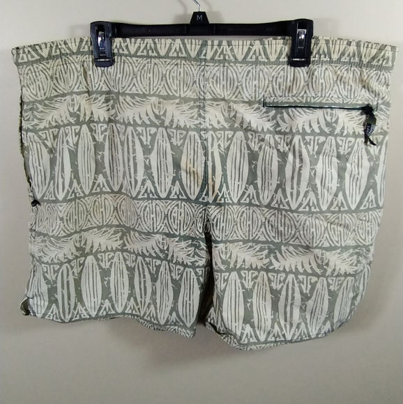 -Newport Blue Hawaiian Tribal tropical Board Shorts Swim Trunks Mens Size M - Picture 2 of 14